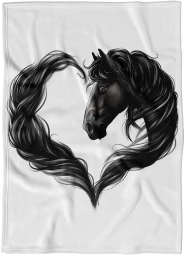 Deka Horse heart black (Podšití beránkem: NE)