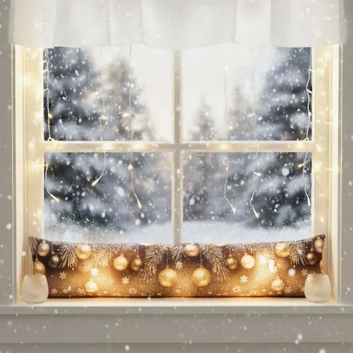 Okenní vánoční svíticí dekorace, Vánoční baňky