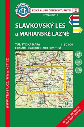KČT 2 Slavkovský les a Mariánské Lázně 1:50 000/turistická mapa