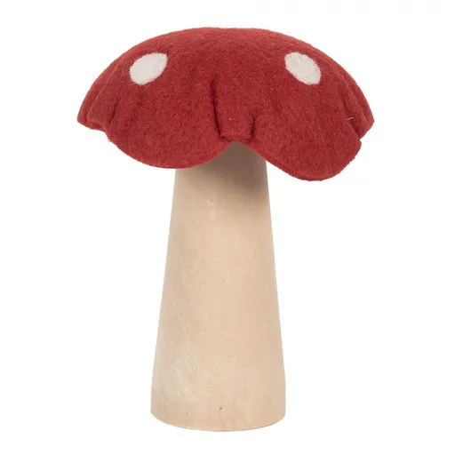 Dekorace houba muchomůrka s plstěným kloboukem - 14*14*17 cm Clayre & Eef
