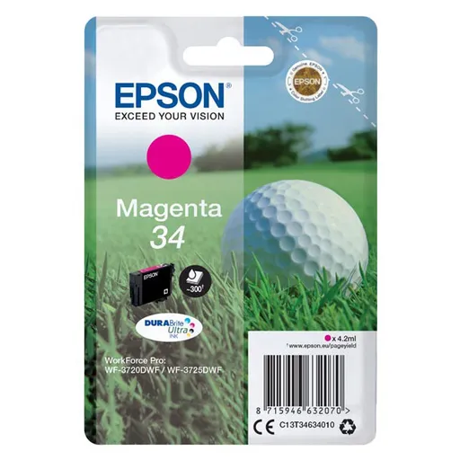 EPSON T3463 (C13T34634010) - originální cartridge, purpurová, 4,2ml