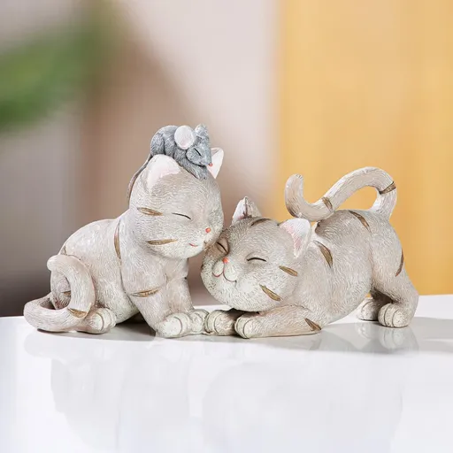 Gilde Dekorační figurka Kočičí přátelé s myškou