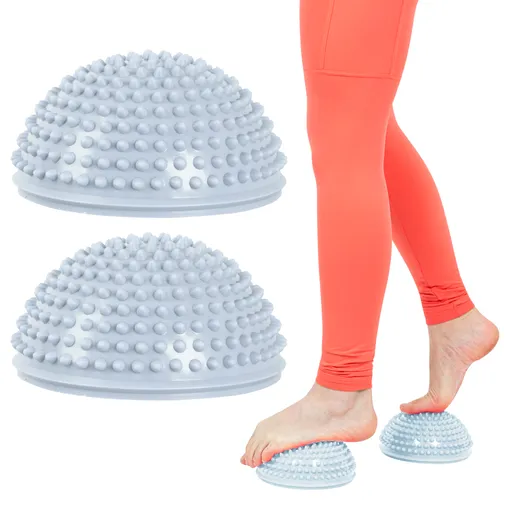 Balanční a masážní podložka na chodidla inSPORTline Uossia světle šedo-modrá