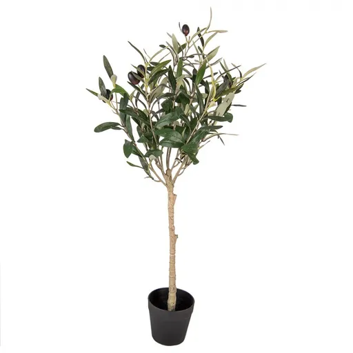 Dekorace umělý stromek olivovník s olivami Olea Tree - 15*15*70 cm 5PL0150