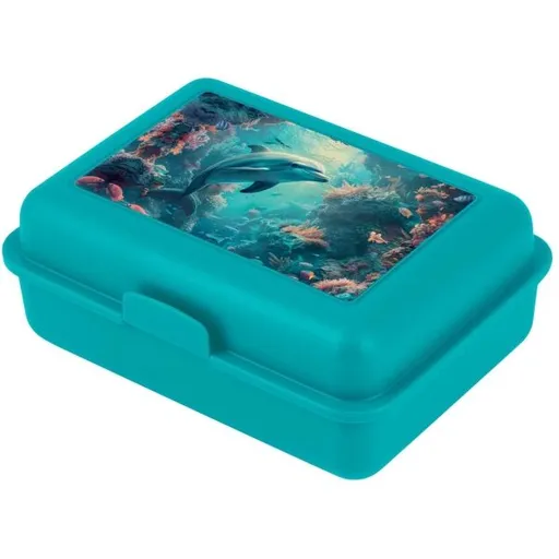 BAAGL DELFÍN Box na svačinu, tyrkysová, velikost