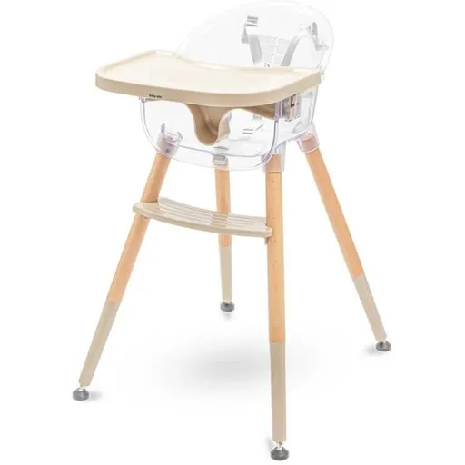 BABY MIX INGRID Jídelní židlička, transparentní, velikost