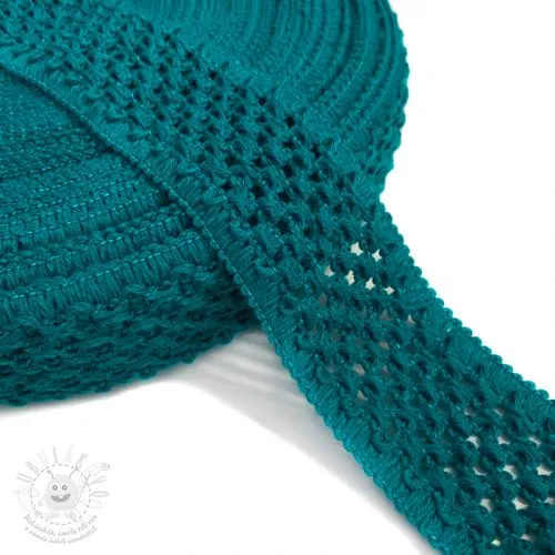 Guma pletená 5 cm petrol