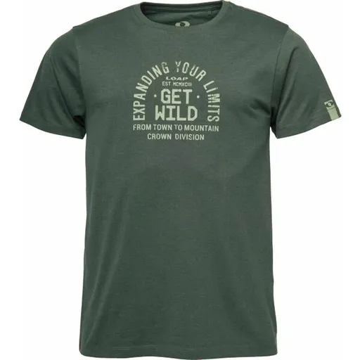 LOAP BORUM Pánské fashion tričko, tmavě zelená, velikost