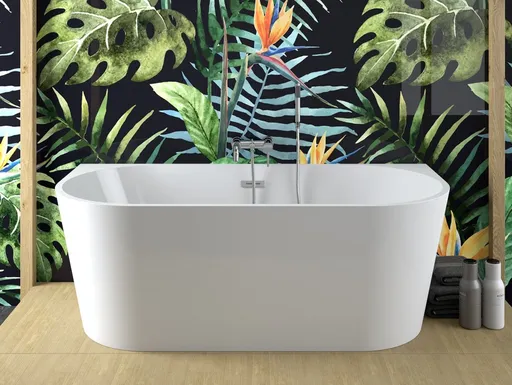 BESCO Volně stojící vana VICA bílá Barva Bílá, Barva sifonu Chrom, Rozměr vany 150 × 80 cm VANVIC150