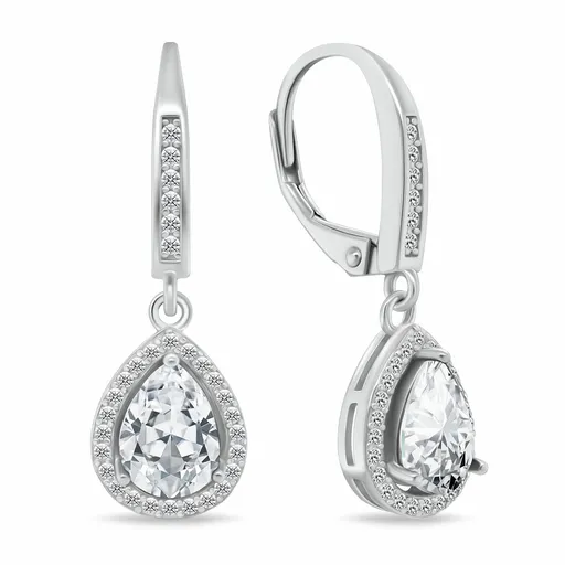 Brilio Silver Třpytivé stříbrné náušnice s čirými zirkony EA1192W