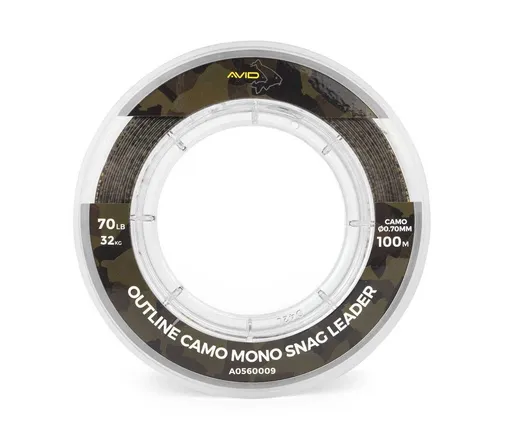 Avid Šokový vlasec Outline Camo Mono Snag Leader 100m,Avid Šokový vlasec Outline Camo Mono Snag Leader 100m