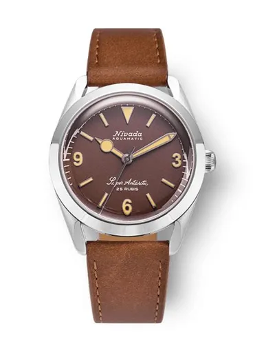 Nivada Grenchen Super Antarctic 3.6.9. Brown No Vintage Effect - Beige Luminous - Brown Leather