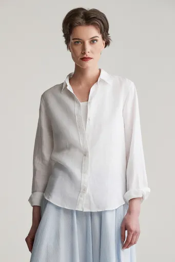 KOŠILE GANT REG LINEN SHIRT WHITE