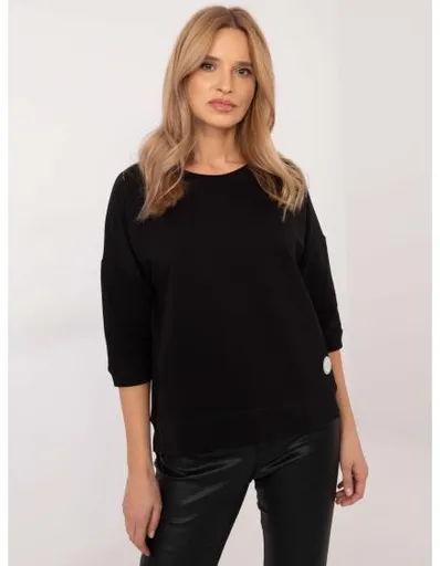 Černá dámská halenka basic z bavlny