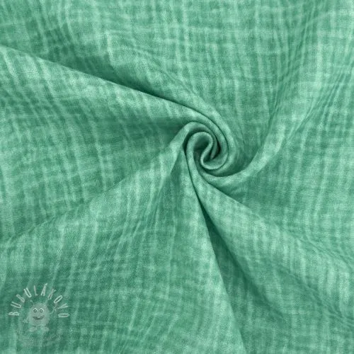 Dvojitá gázovina/mušelín Vintage green