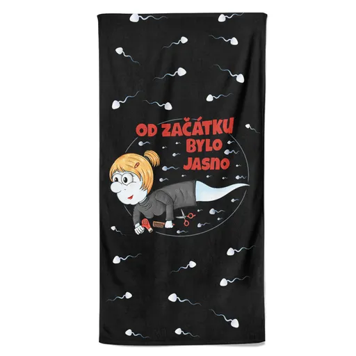 Osuška Kadeřnická spermie (Velikost osušky: 70x140cm)