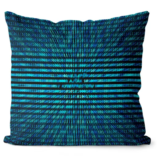 Polštářek V kyberprostoru (Velikost: 55 x 55 cm)