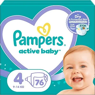 PAMPERS Active Baby vel. 4 (76 ks) 9–14 kg (8001090949615)