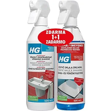 HG Vodní kámen 3× silnější + skla a zrcadla 2× 500 ml (8711577217761)