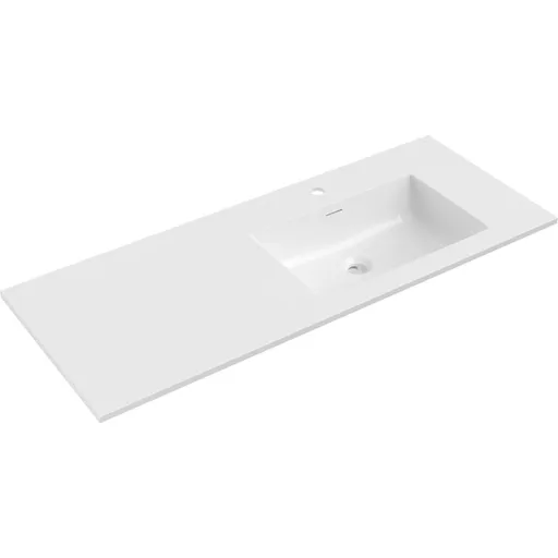 MEXEN Otis umyvadlo zapuštěné do desky pravá 121 x 46,5, bílá lesk 25181200P