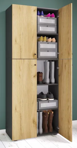 VCM Botník Lona XXL 5dílný, antracitový