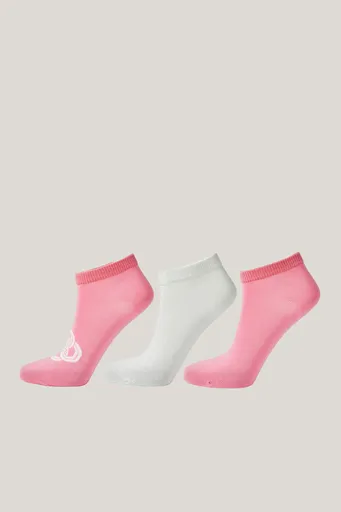 PONOŽKY GANT MONOGRAM ANKLE SOCKS 3-PACK GERANIUM PINK