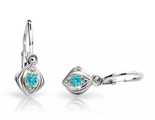Cutie Jewellery Dětské náušnice z bílého zlata C1897-10-X-2 světle zelená