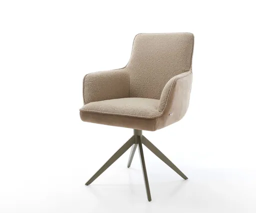 Otočná židle Heira-Flex s područkami Směs materiálů Bláto