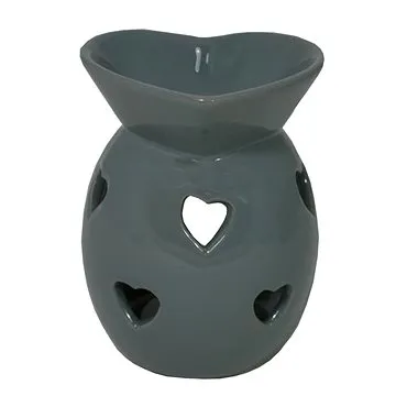 Aroma lampa srdíčka keramická šedá (9000456)