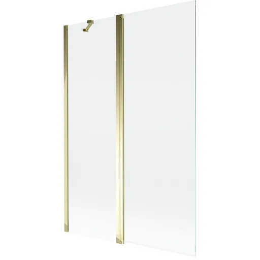 MEXEN MIST vanová zástěna 120x150 cm 6mm f+s, zlatá, čirá 8A9-120-011-50-00