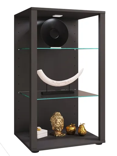 VCM Vitrína Glasol XXL, antracitová
