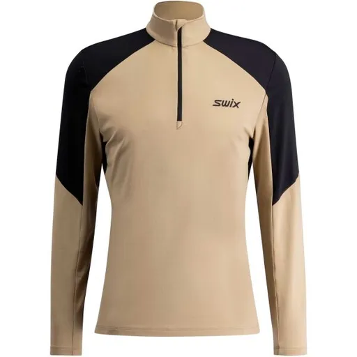 Swix INFINITY LIGHT HALF ZIP M Pánská funkční mikina, béžová, velikost