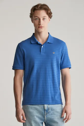 POLOKOŠILE GANT TEXTURE STRIPE POLO RICH BLUE