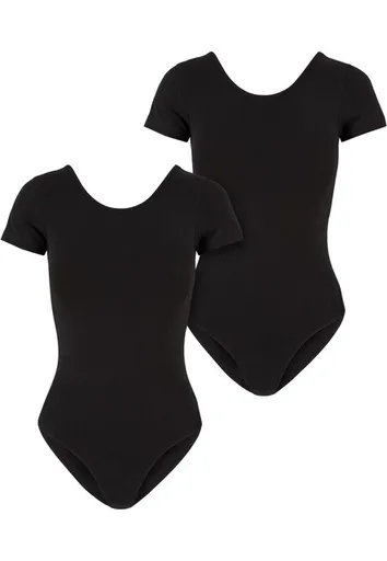 Urban Classics Ladies Organic Stretch Jersey Body 2-Pack black+black - XL