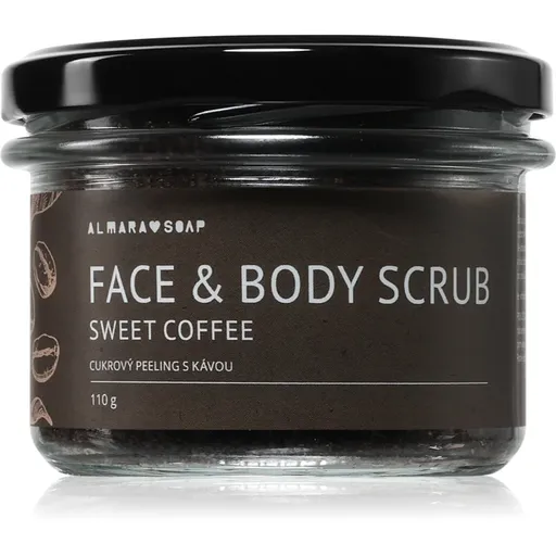 Almara Soap Face & Body Scrub cukrový peeling na tělo a obličej s vůní Sweet Coffee 110 g