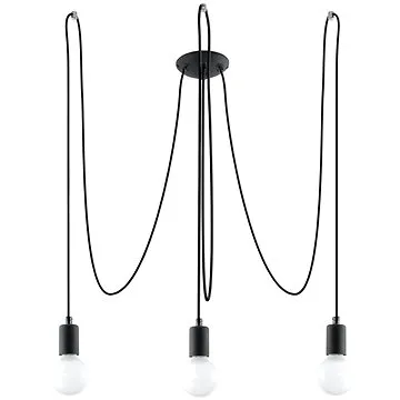 Lustr na Lanku EDISON 3 3xE27/60W/230V černá (86898)