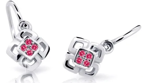 Cutie Jewellery Dětské náušnice z bílého zlata C2240-10-X-2 fuchsiová