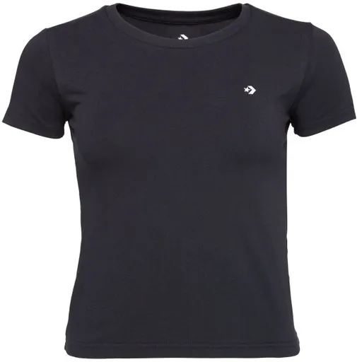 Converse SLIM JERSEY Dámské tričko, černá, velikost