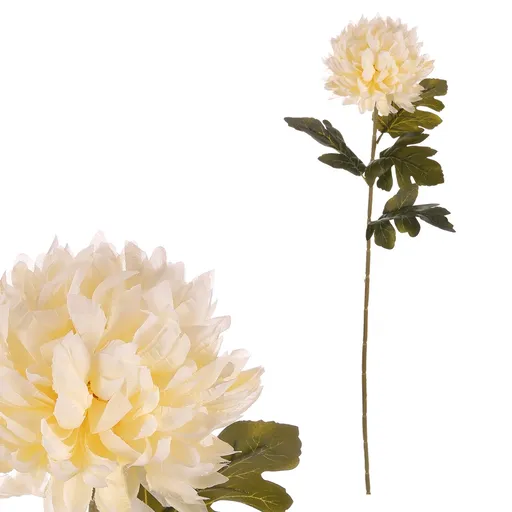 Chryzantéma krémová - umělá řezaná květina, 73 cm