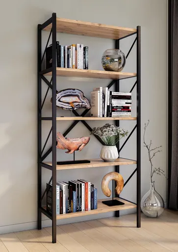 VCM Policový regál Insasi, dub medový