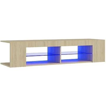 SHUMEE s LED osvětlením dub sonoma 135 × 39 × 30 cm (804232)