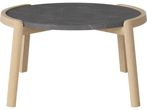 Konferenční stolek Mix Ø65 cm, více variant - Bolia Varianta: Pietra Grey marble | White pigmented oiled oak, Solid | v. 35 cm
