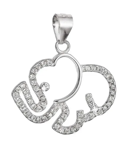 Evolution Group - Pavona Stříbrný přívěsek Slon se zirkony 14038.1 crystal