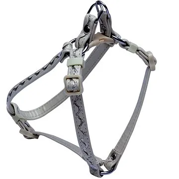 Bafpet Kšírky zdobené stříbrnou vlnkou - Béžová, 12mm × OH 28-42cm (03411V_BEZOVA)