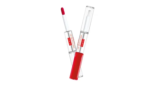 PUPA Milano Dlouhotrvající tekutá rtěnka Made To Last Lip Duo (Liquid Lip Colour) 2 x 4 ml 006 Fire Red