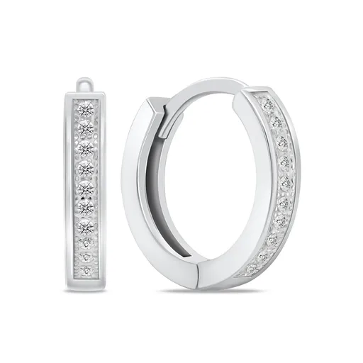 Brilio Silver Nadčasové stříbrné kruhy se zirkony EA940W