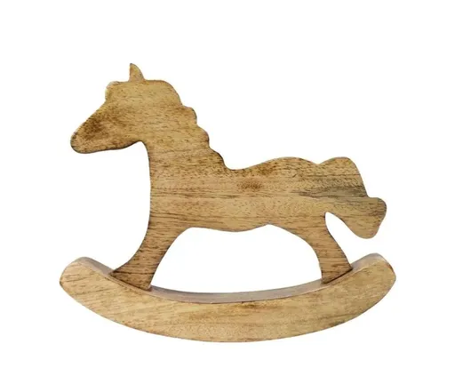 Dekorace houpací koník z mangového dřeva Horse - 17*2,5*14 cm DAHP17
