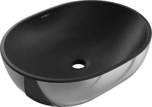 MEXEN Viki umyvadlo na desku 48 x 35, černá mat/stříbrná 21054874