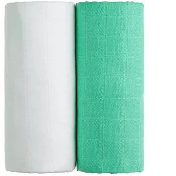T-tomi TETRA Osušky 2 ks white + green (8594166543157)