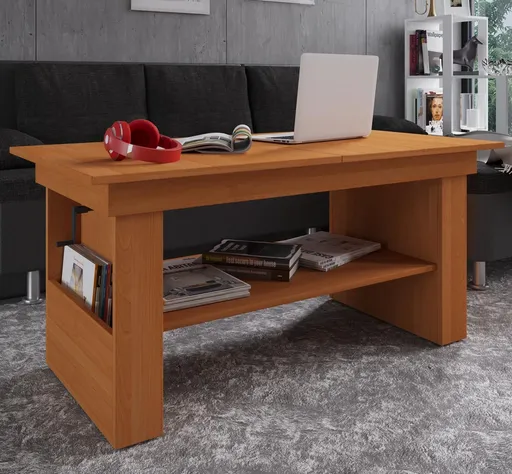 VCM Konferenční stolek Kobila výškově nastavitelný, buk